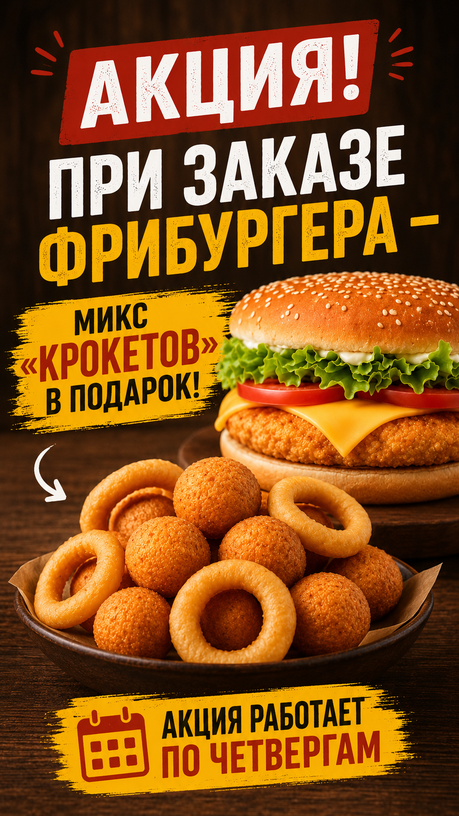 Фрибургер - микс Крокетов в подарок